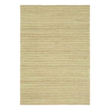 tapis moderne coton uni vert flatweave ligne pure