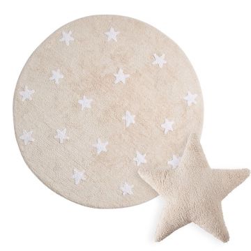 tapis cielo anthracite et coussin stars beige lorena canal