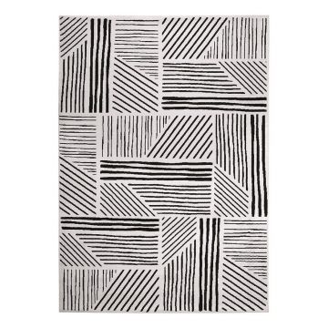 tapis moderne graphics noir et blanc
