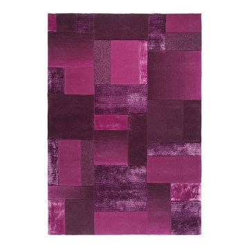 tapis moderne esprit home patchwork violet