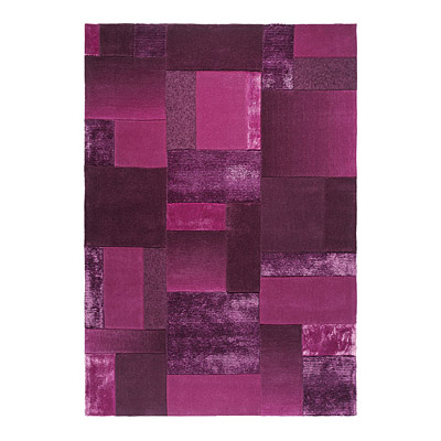 tapis moderne patchwork violet esprit home