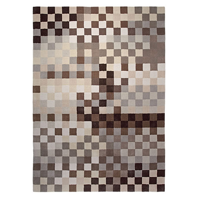 tapis pixel moderne marron et beige esprit home
