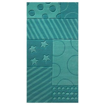 tapis enfant stars and stripes turquoise esprit home