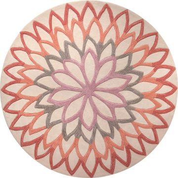 tapis moderne esprit orange lotus flower