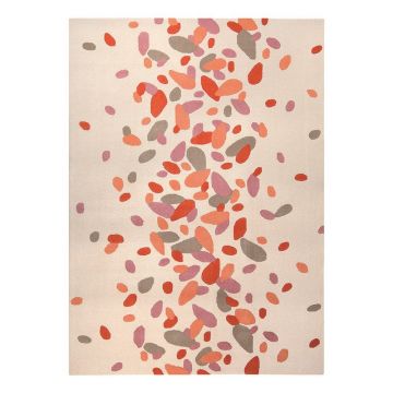 tapis moderne esprit orange petals