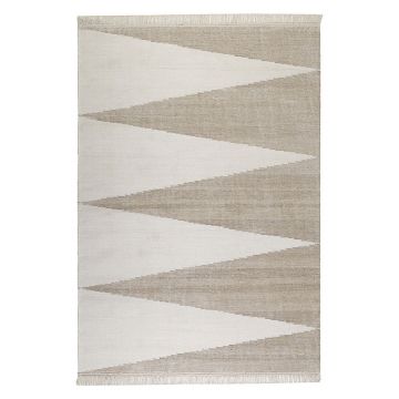 tapis beige et blanc moderne smart triangle carpets & co.