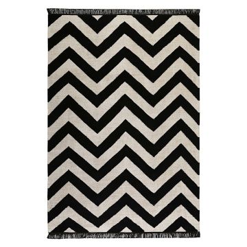 tapis carpets & co. moderne zig zag noir et blanc