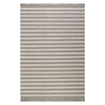 tapis carpets & co. moderne noble stripes taupe et blanc