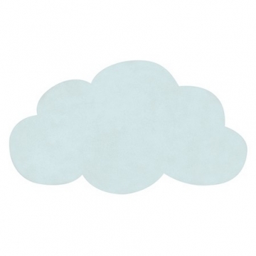 tapis enfant nuage bleu turquoise light lilipinso