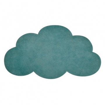 tapis enfant nuage vert 64x100 lilipinso