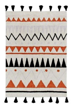 tapis  lavable azteca natural m- terracota lorena canals 120x160cm