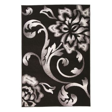 tapis moderne noir fragrance flair rugs
