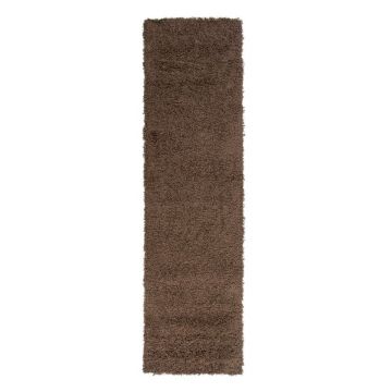 tapis de couloir shaggy marron 4cm flair rugs