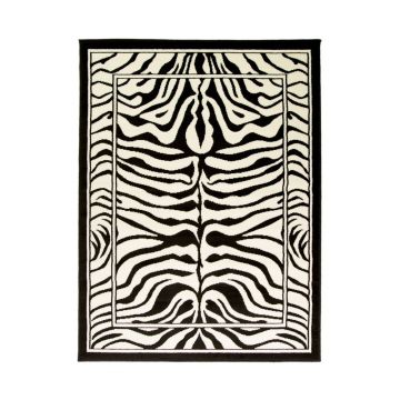 tapis moderne noir et blanc zebra flair rugs
