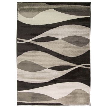 tapis moderne noir contour flair rugs