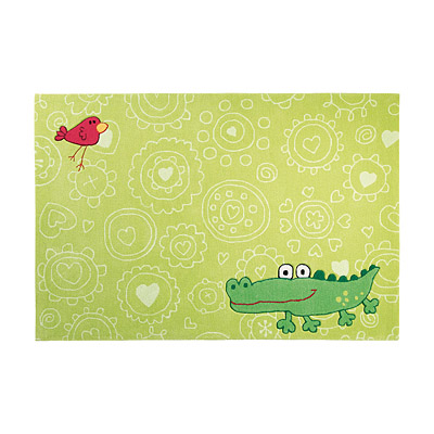 tapis enfant happy zoo crocodile vert - sigikid