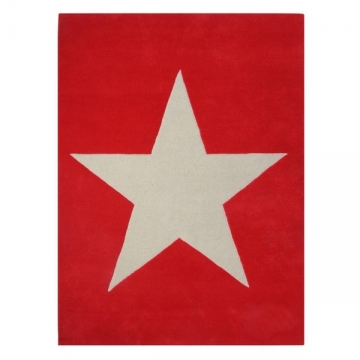 tapis enfant en laine star rouge lorena canals