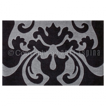 tapis antidérapant style noir et gris arte espina