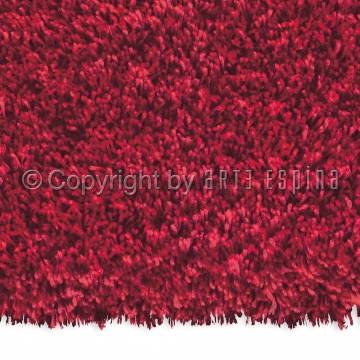 tapis carré shaggy soul rouge arte espina