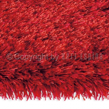 tapis shaggy carré swing rouge arte espina