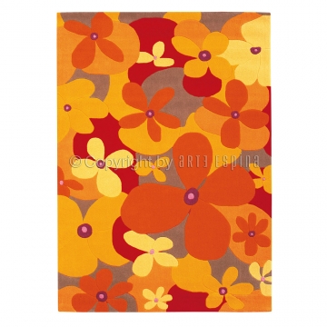 tapis orange arte espina colourful summer