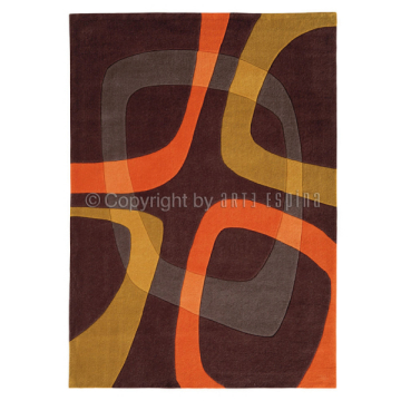 tapis showtime marron et orange arte espina