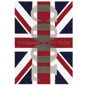 tapis london word up drapeau uk arte espina