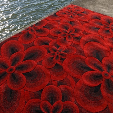 tapis flower rouge carving