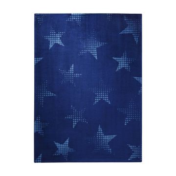 tapis bleu moderne star dust wecon