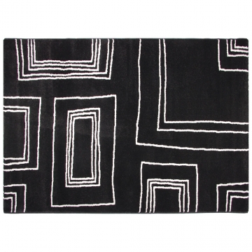tapis arizona moderne noir et blanc