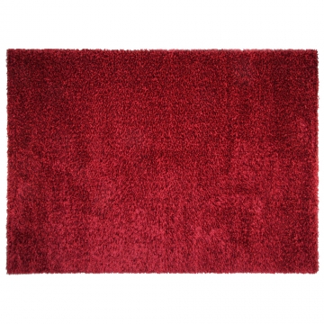 tapis shaggy fait main brooklyn rouge