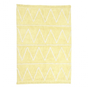 tapis lavable hippy soft jaune lorena canals