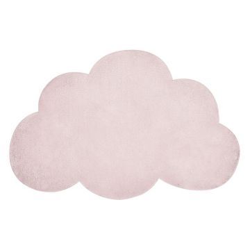 tapis enfant nuage pearl rose pale lilipinso