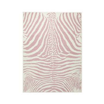 tapis enfant zebra rose motif zèbre lorena canals