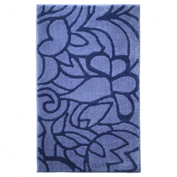 tapis de bain flower shower bleu esprit home