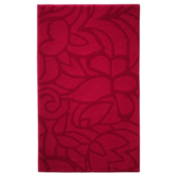 tapis de bain flower shower rouge esprit home