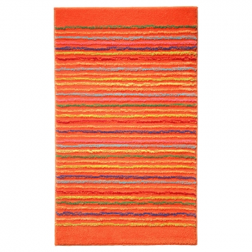 tapis de bain esprit home cool stripes orange