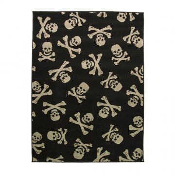 tapis flair rugs cross bones noir