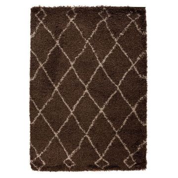 tapis shaggy marron zamba flair rugs
