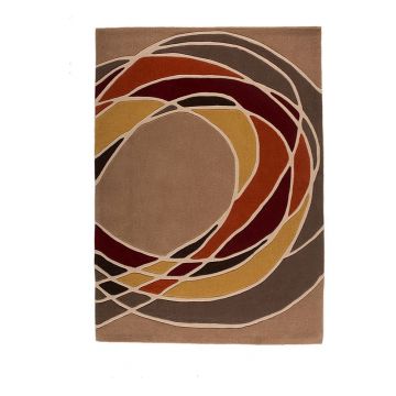 tapis ocre et marron spectre flair rugs