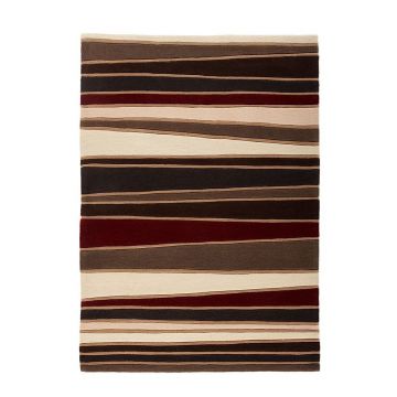 tapis rayé rouge streak flair rugs