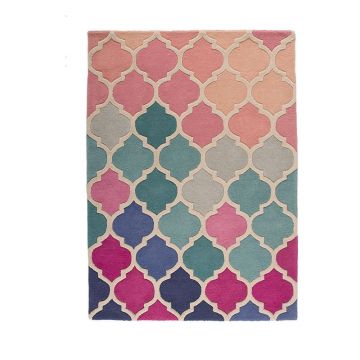 tapis bleu et rose rosella flair rugs