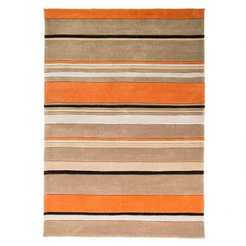 tapis flair rugs broad stripe orange