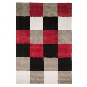 tapis flair rugs glade check rouge