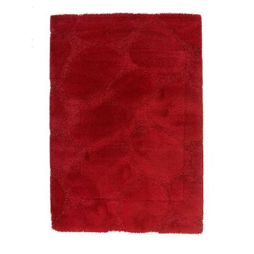 tapis shaggy rouge ruby flair rugs