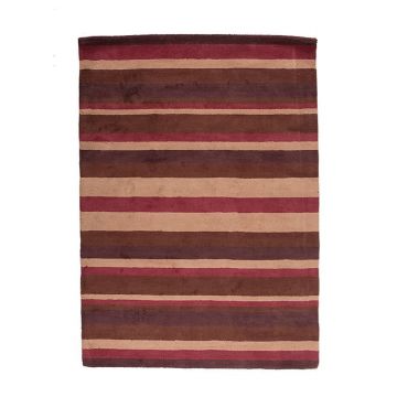 tapis rayé rose cotton stripe flair rugs