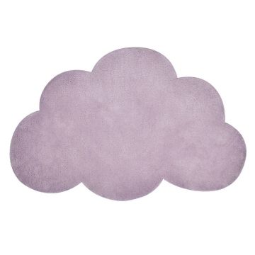 tapis enfant coton nuage lilas lilipinso