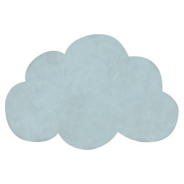 tapis enfant coton nuage aqua lilipinso