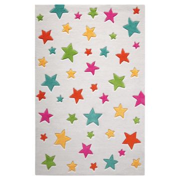tapis enfant simple stars smart kids multicolore tufté main