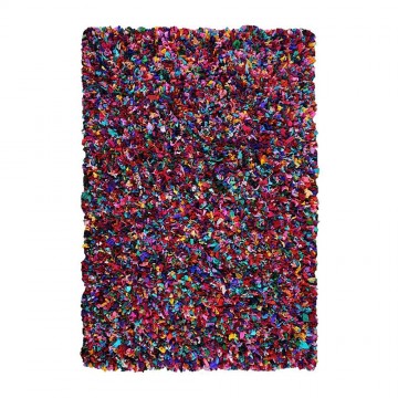 tapis en coton multicolore the rug republic rockon shaggy tissé main